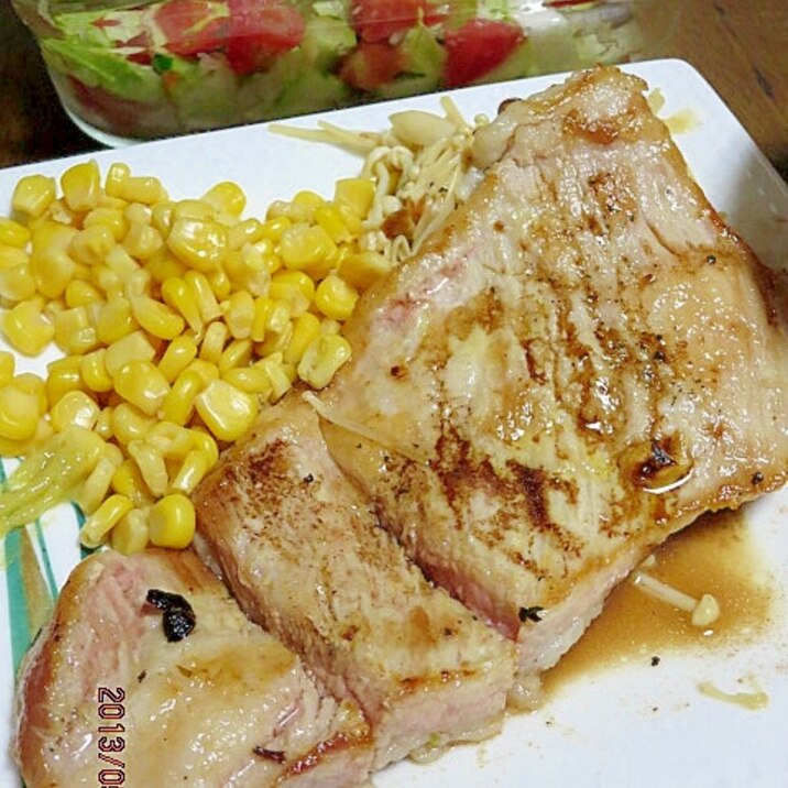 バルサミコde☆イベリコ豚のガーリックステーキ